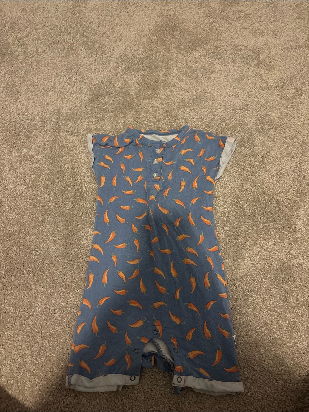 Sweet bamboo chili pepper Print Baby Romper